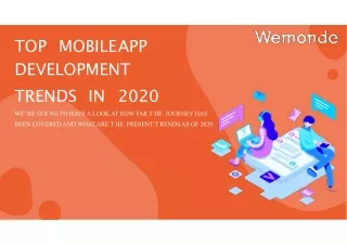 Top Mobile App Development Trends in 2020 - Wemonde