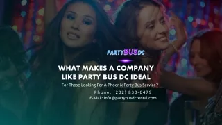 A Party Bus Rental DC Is Ideal for Weddings and Prom or for Many Other Occasions