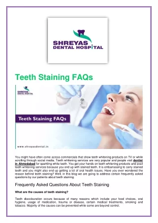 Know About Teeth Staining