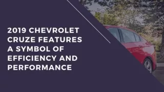 2019 Chevrolet Cruze Features