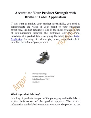 accentuate your product strength with brilliant