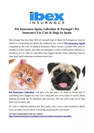 pet insurance spain gibraltar portugal