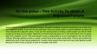 On line poker1