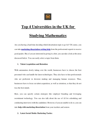top 4 universities in the uk for