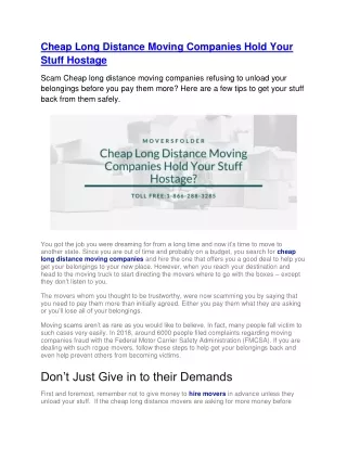cheap long distance moving companies hold your
