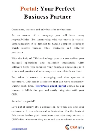portal your perfect business partner