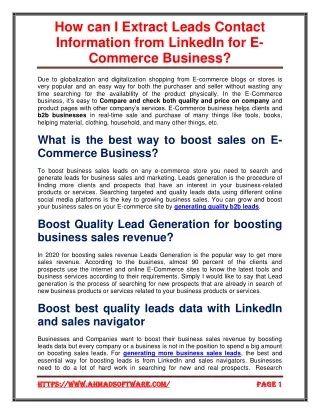 how can i extract leads contact information from