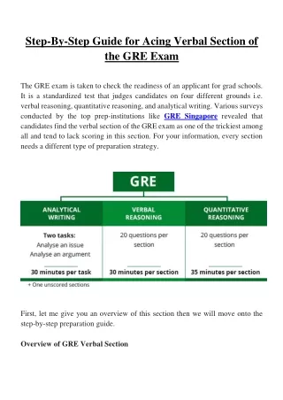 step by step guide for acing verbal section