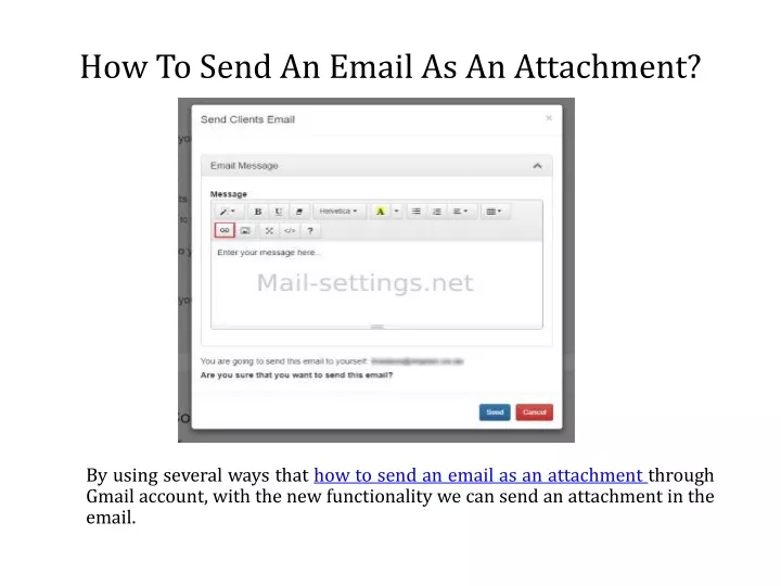 how to send an email as an attachment