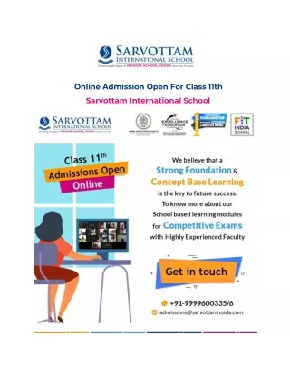 Sarvottam | Online Admission Open For Class 11th