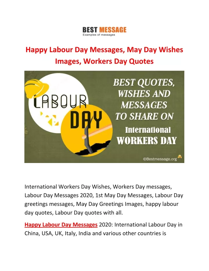 happy labour day messages may day wishes images