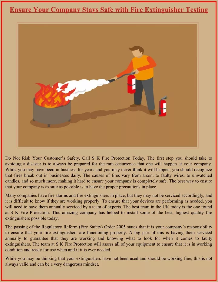 ensure your company stays safe with fire