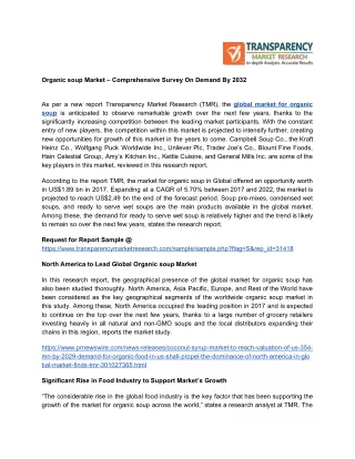 organic soup market comprehensive survey