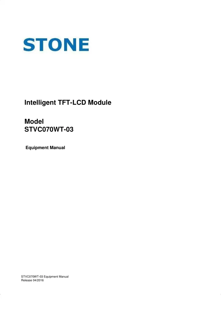 intelligent tft lcd module