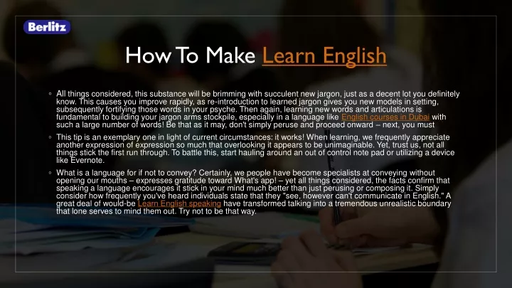 how to make learn english