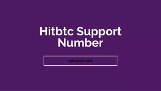 Hitbtc Support 【**1(850) 424-1333**】Number
