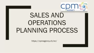 Sales And Operations Planning Process - CPM Agency
