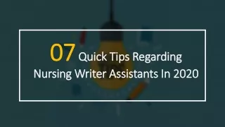 7 Quick Tips Regarding Nursing Writer Assistants In 2020