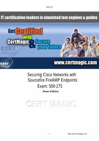 Securing Cisco Networks with Sourcefire FireAMP Endpoints Exam 500-275 Pass Guarantee