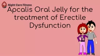 Apcalis oral jelly for the treatment of ED