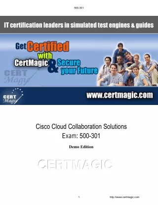 Cisco Cloud Collaboration Solutions Exam 500-301 Pass Guarantee