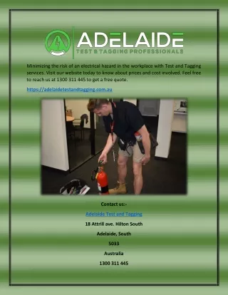 Test & Tag Prices | Adelaide Test and Tagging (Adelaide Test and Tagging)
