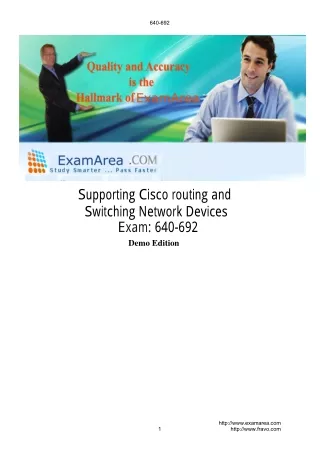 Supporting Cisco routing and Switching Network Devices exam 640-692 Dumps PDF, Android & Desktop Software