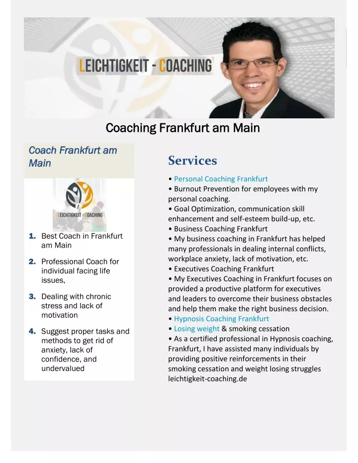 coaching frankfu coaching frankfurt am main