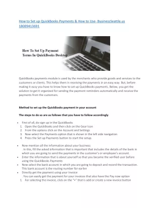how to set up quickbooks payments