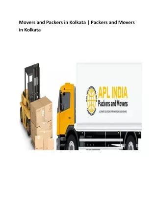 Packers and Movers in Kolkata | Movers and Packers in Kolkata