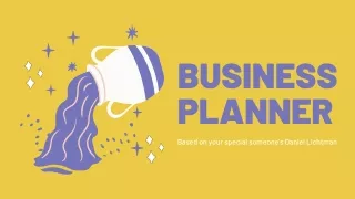 How to set-up your business planner