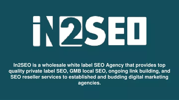 in2seo is a wholesale white label seo agency that