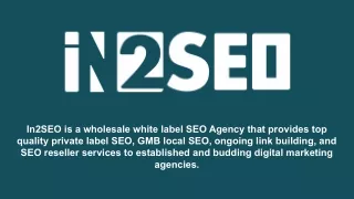 in2seo is a wholesale white label seo agency that
