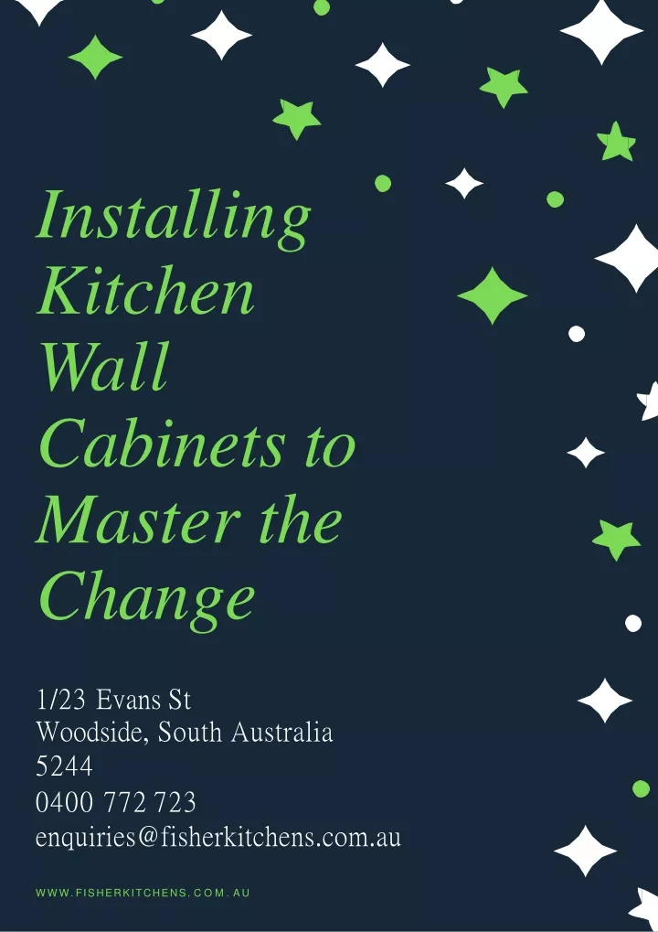 installing kitchen wall cabinets to master