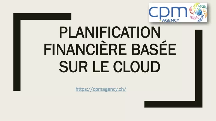 planification financi re bas e sur le cloud