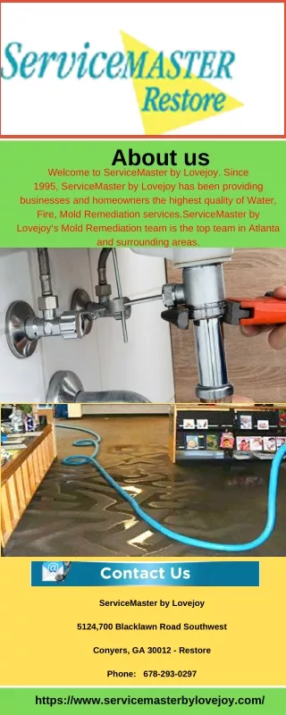 Get the Full Plumbing Services in Conyers | ServiceMaster by Lovejoy