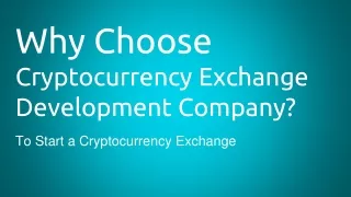 why choose cryptocurrency exchange development company