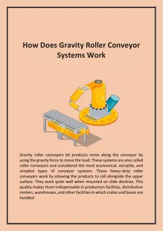 how does gravity roller conveyor systems work