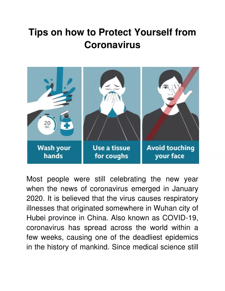 tips on how to protect yourself from coronavirus