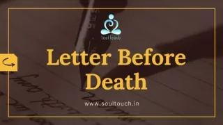 Letter Before Death- Awakening Story