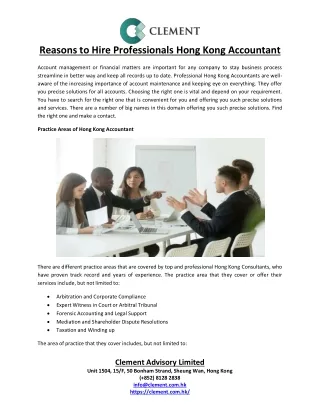 Reasons to Hire Professionals Hong Kong Accountant