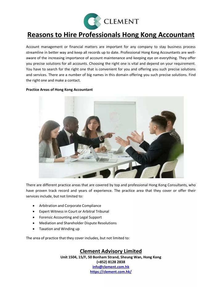 reasons to hire professionals hong kong accountant