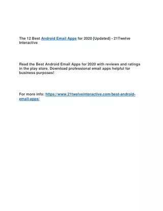 the 12 best android email apps for 2020 updated