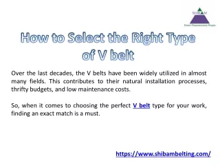 over the last decades the v belts have been