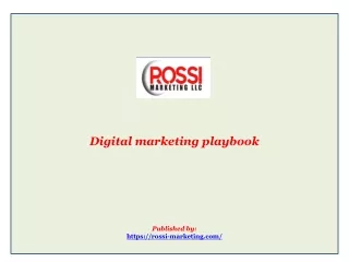 Digital marketing playbook