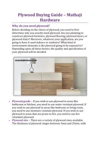 plywood buying guide mathaji hardware