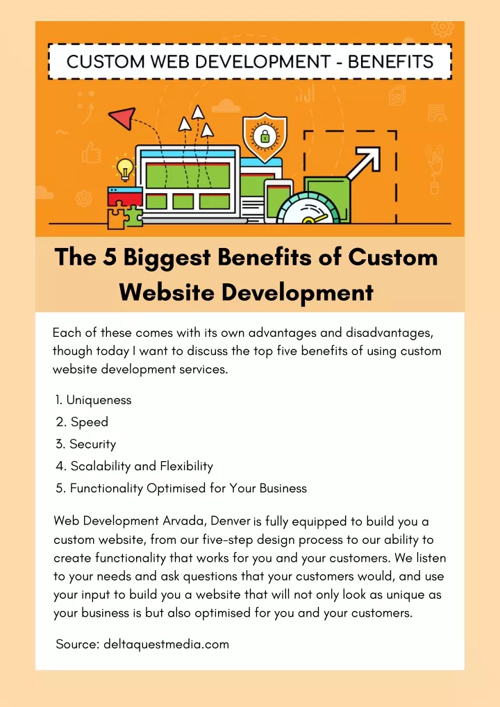 the 5 biggest benefits of custom website