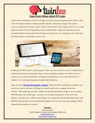 some basic things about ios apps