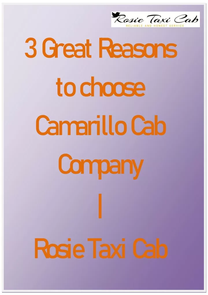 3 g reat r easons to choose c am arillo