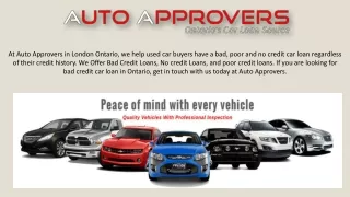 Bad Credit Car Loan in Ontario Canada